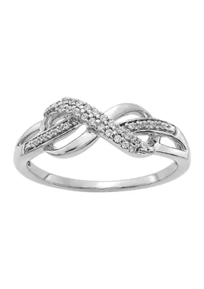 1/10 ct. t.w. Diamond Infinity Symbol Ring 14K White Gold