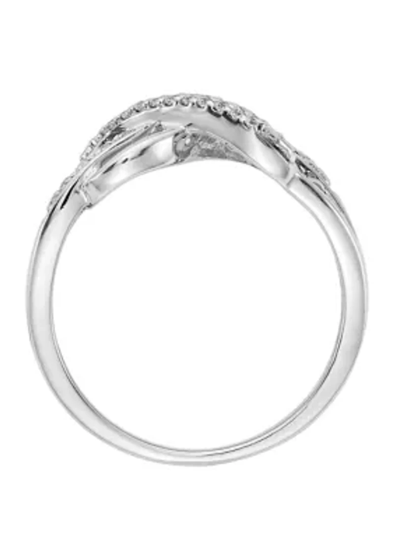 1/10 ct. t.w. Diamond Infinity Symbol Ring 14K White Gold