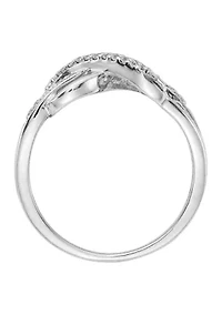 1/10 ct. t.w. Diamond Infinity Symbol Ring 14K White Gold