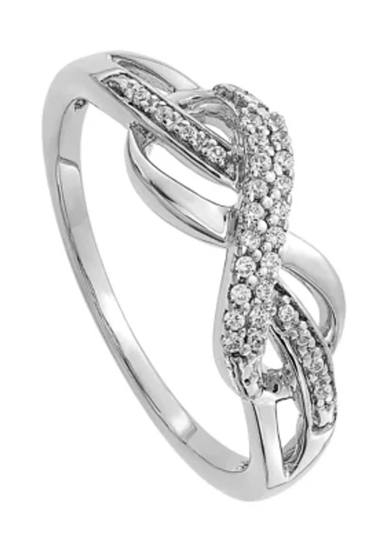 1/10 ct. t.w. Diamond Infinity Symbol Ring 14K White Gold
