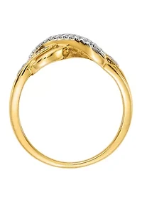 1/10 ct. t.w. Diamond Infinity Symbol Ring 14K Yellow Gold