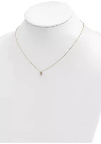 16.5 Inch Polished Puffed Heart Necklace in 14K Yellow Gold 