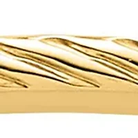 14K Gold 1.2mm Twisted Wire Pattern Stackable Band