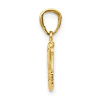14K Yellow Gold Crown Pendant