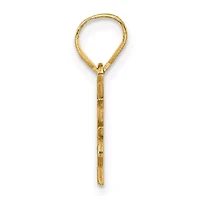 14K Yellow Gold Graduation Cap 25 with Dangling Tassle Charm