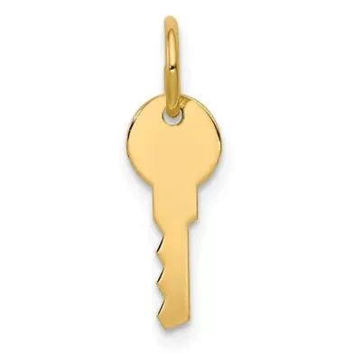 14K Yellow Gold Polished Key Charm