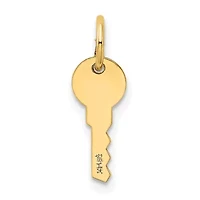 14K Yellow Gold Polished Key Charm