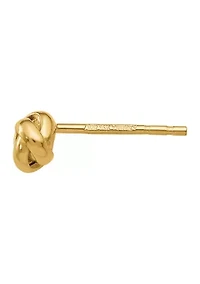 14K Yellow Gold Polished Knot Post Earrings