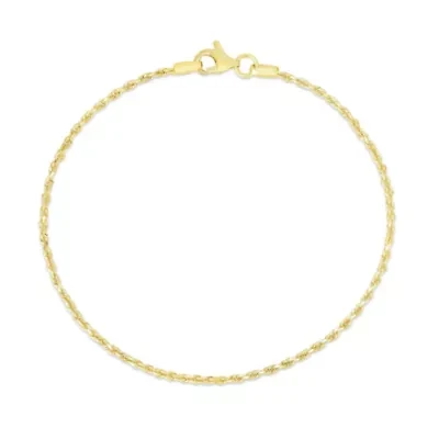 10KT DC Rople Anklet Lobster Clasp