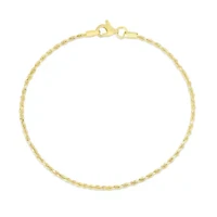 10KT DC Rople Anklet Lobster Clasp