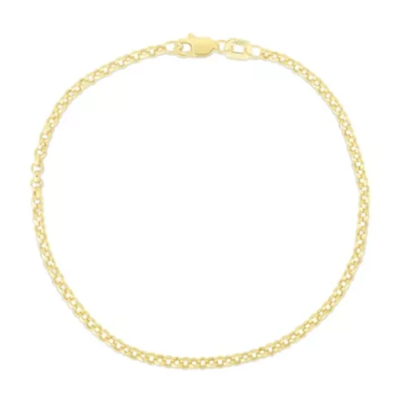 10K Yellow Gold Rolo Anklet
