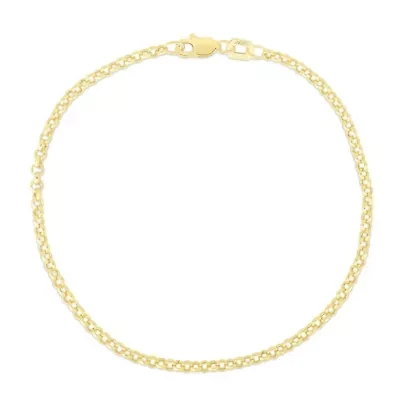 10K Yellow Gold Rolo Anklet