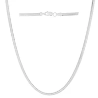 SS 18' Oval Snake Chain With Lobster Clasp