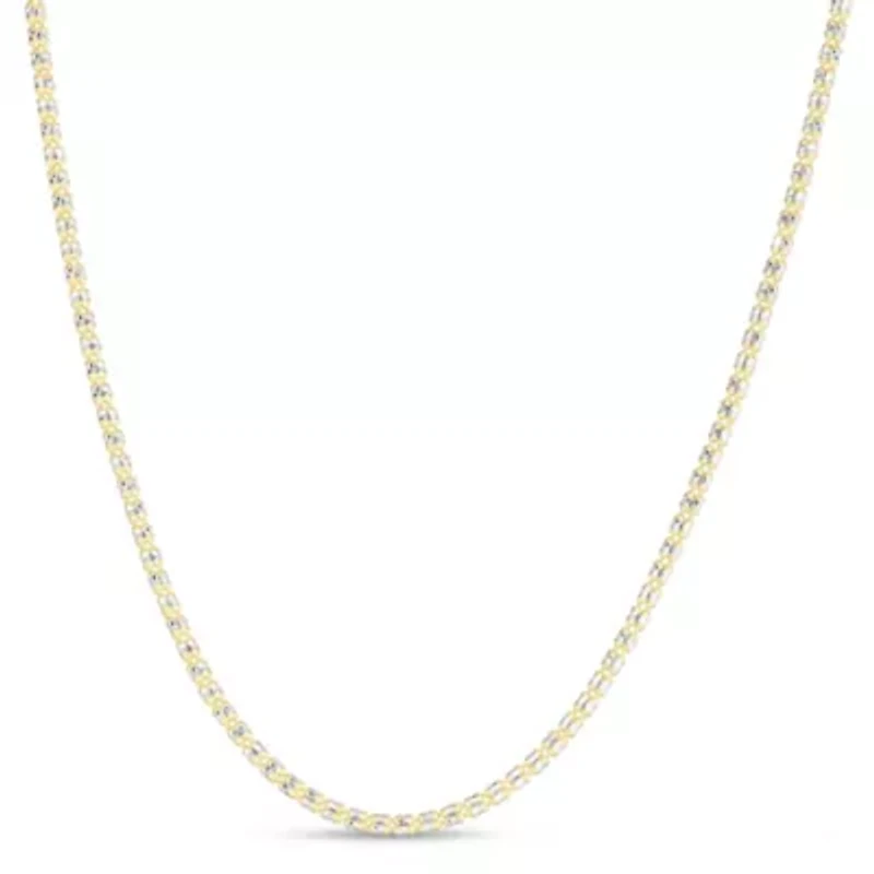 10Ky Two Tone Ice Chain Lobster Clasp