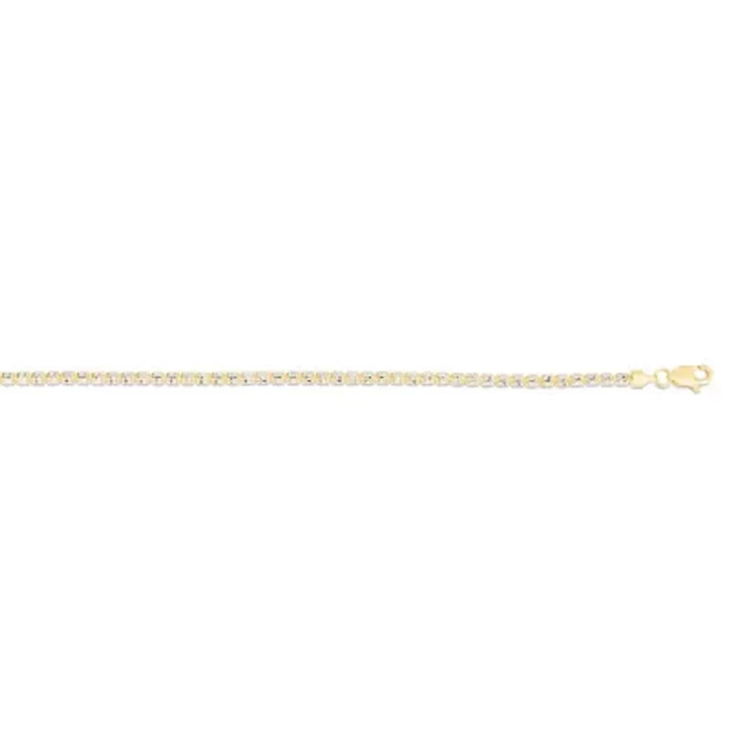 10Ky Two Tone Ice Chain Lobster Clasp