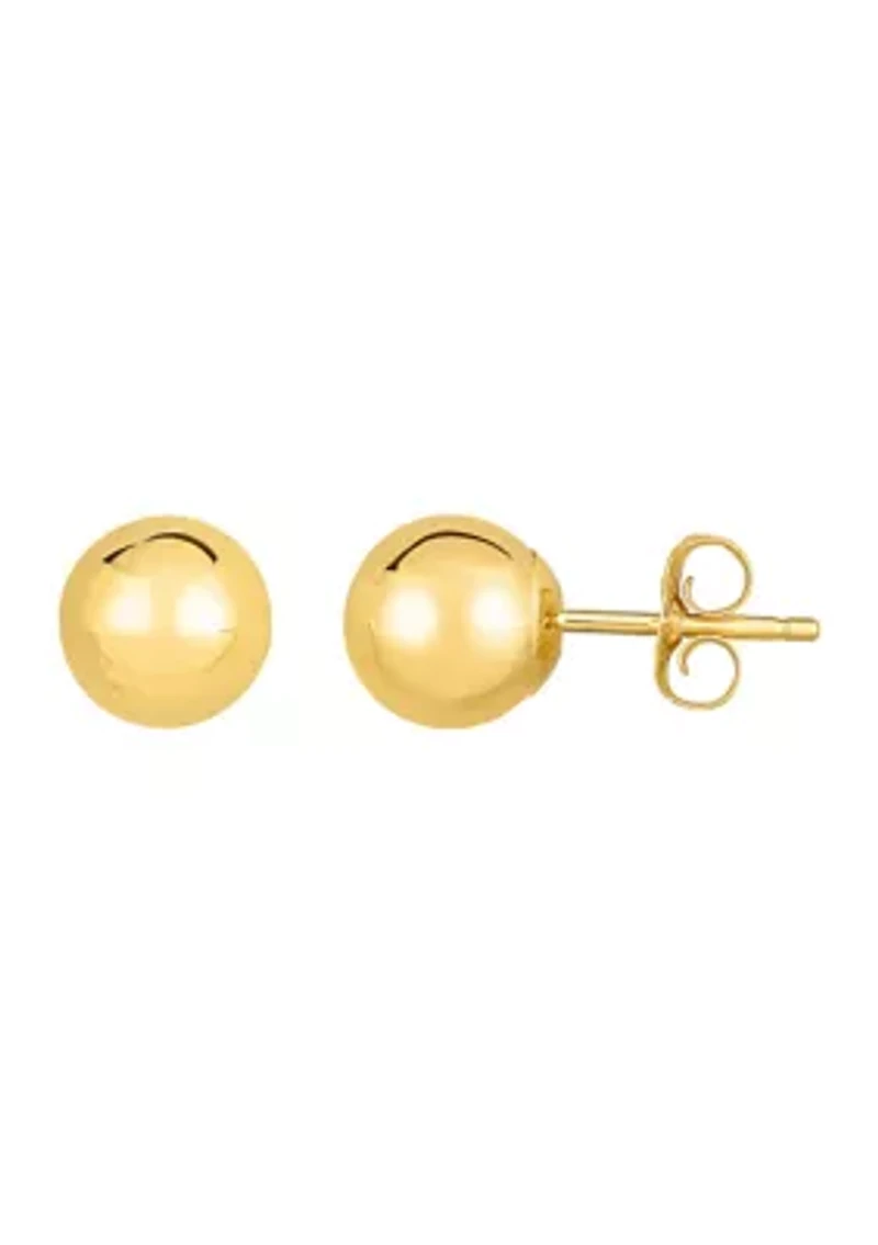 14Ky Ball Post Earring
