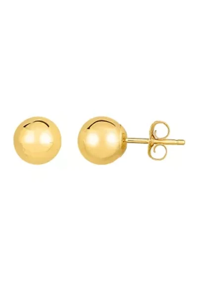 14Ky Ball Post Earring