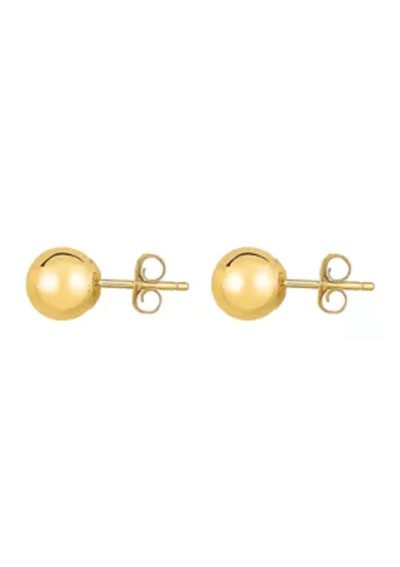14Ky Ball Post Earring