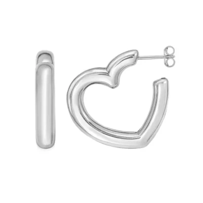 SS Open Heart Shape Earring Back Clasp