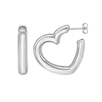 SS Open Heart Shape Earring Back Clasp