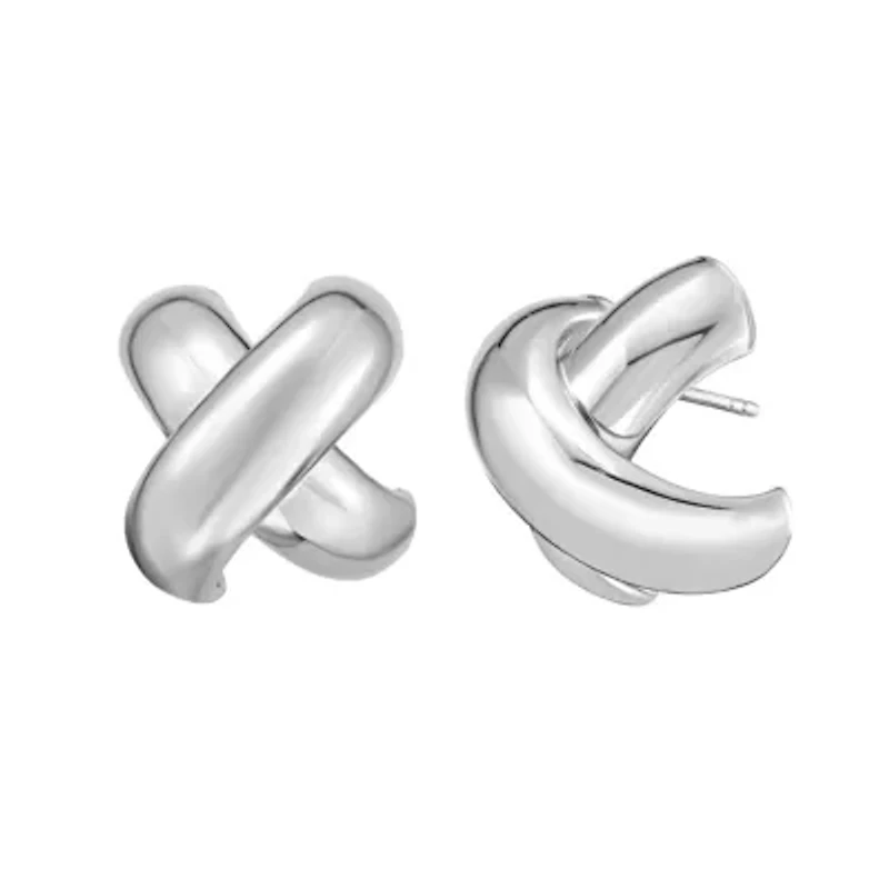 SS X Shaped Post Earring Back Clasp