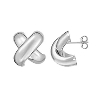 SS X Shaped Post Earring Back Clasp