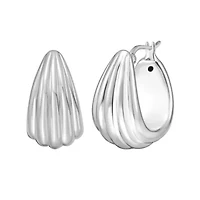 SS Fine Line Post Earring Hinged Clasp