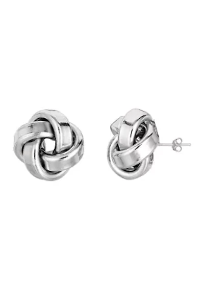 Sterling Silver Love Knot Post Earring