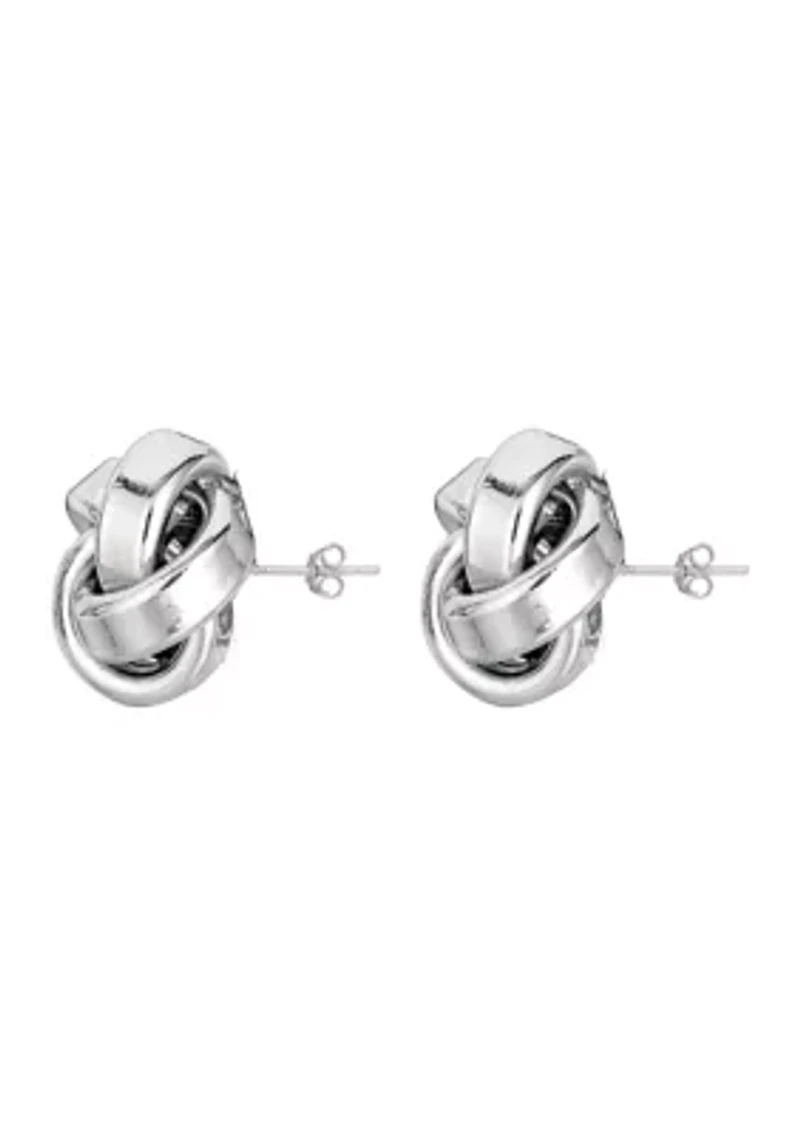 Sterling Silver Love Knot Post Earring