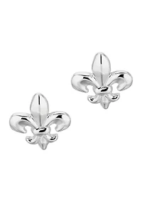 Sterling Silver Fleur De Lis Post Earring