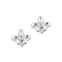 Sterling Silver Fleur De Lis Post Earring