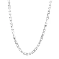 SS 8.25' French Cable Bracelet Chain With Lobster Clasp