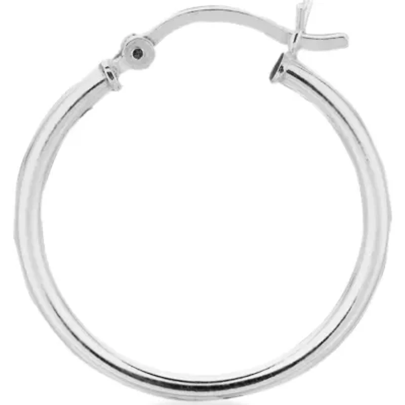 Sterling Silver Round Hoop Earrings
