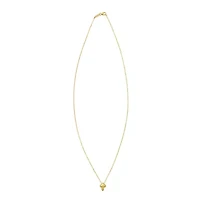 14KT Puffed Cross Necklace Lobster Clasp