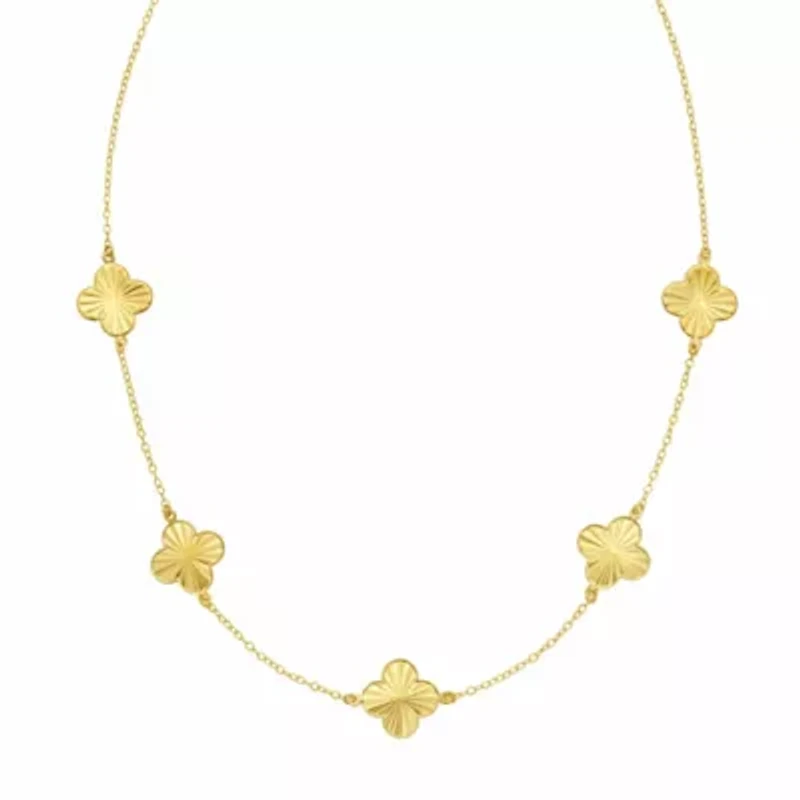 14K Clover Bracelet w/ Spring Ring Clasp