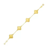 14K Clover Bracelet w/ Spring Ring Clasp