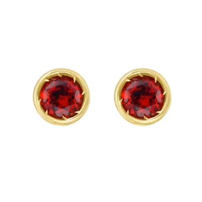 14KT Garnet Post Earring Back Clasp