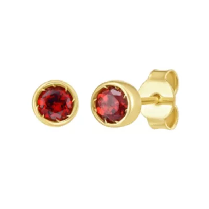 14KT Garnet Post Earring Back Clasp