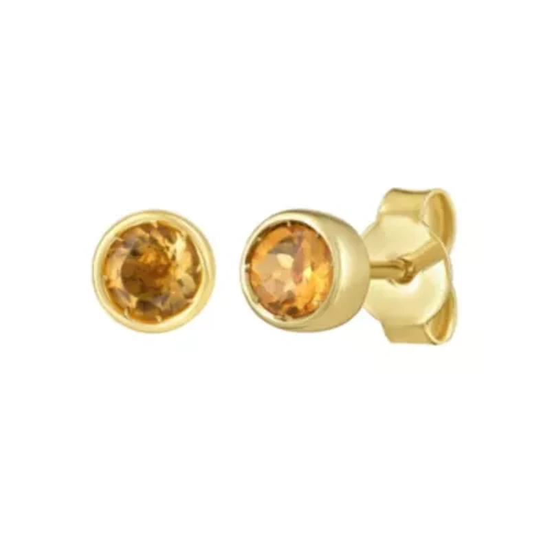 14KT Citrine Post Earring Back Clasp