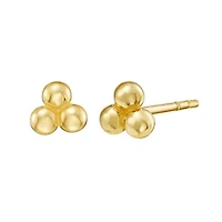 14KT Triple Bead Post Earring Back Clasp