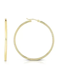 14Ky Stampato Hoop Earring
