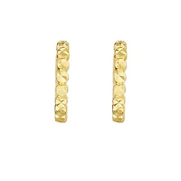 14K Yellow Gold  Dc Huggie Earring
