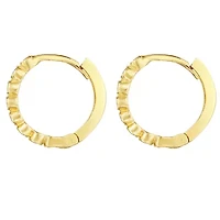 14K Yellow Gold  Dc Huggie Earring