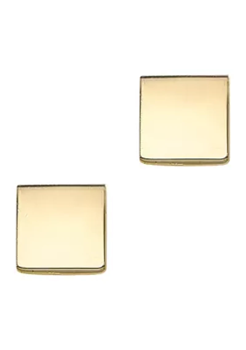 14Ky Square Post Earring