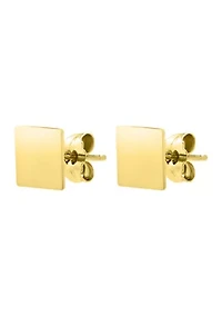 14Ky Square Post Earring