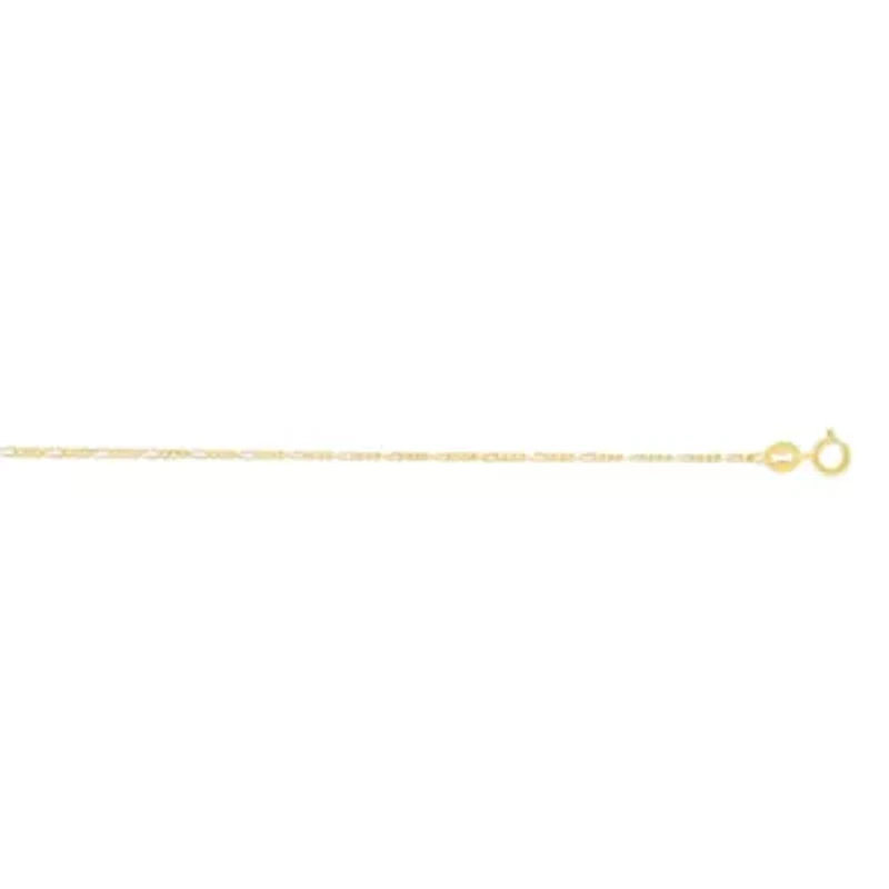 14K Yellow Gold Figaro Anklet