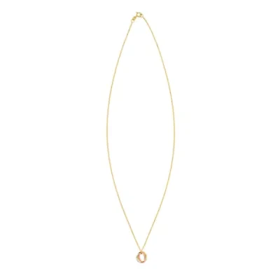 14KT Triple Circle Necklace Spring Ring Clasp