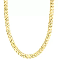 Men's Gold Semi Solid Miami Cuban Link Necklace