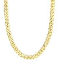 Men's Gold Semi Solid Miami Cuban Link Necklace