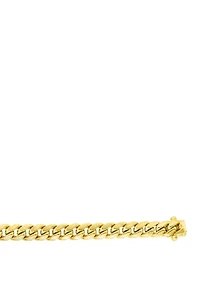Men's Gold Semi Solid Miami Cuban Link Necklace